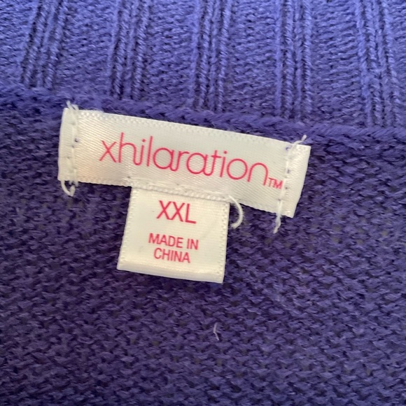 Adorable Xhiliration 100% Acrylic Hanukkah Cardigan in Size XXL - Picture 2 of 5